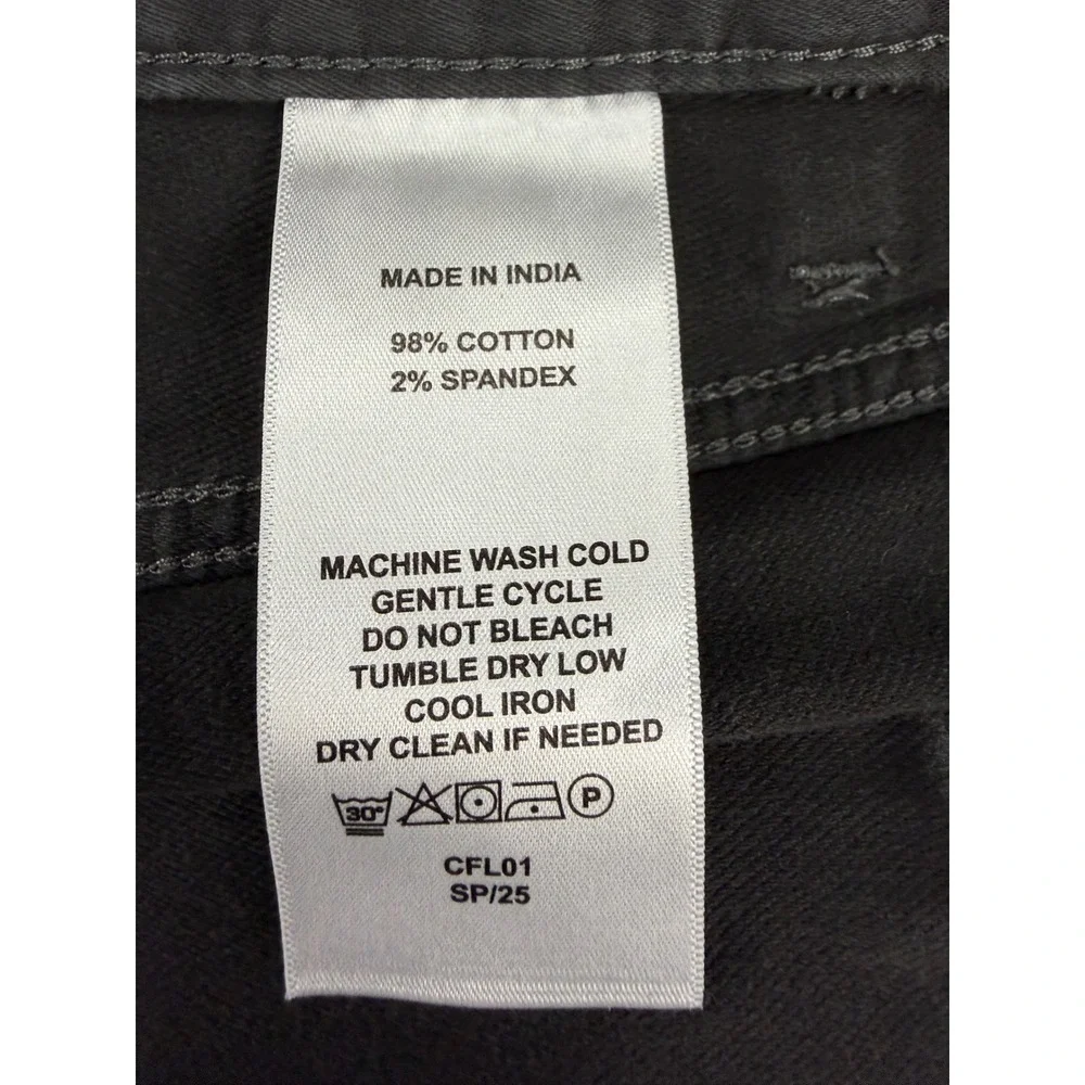 Quince Mens 5-Pocket Chino Pants Charcoal Grey Stretch Cotton 36x30* 28